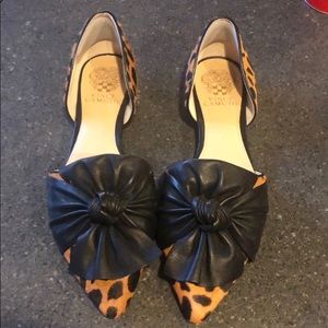Vince Camuto Leather & Leopard Moressa Flats